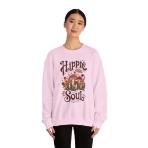 Hippie Soul Mushrooms: Psychedelic Boho Nature Vibes T-Shirt Unisex Heavy Blend™ Crewneck Sweatshirt