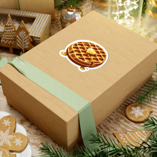 Adorable Waffle Butter Syrup Kiss-Cut Stickers, Perfect for Laptops, Water Bottles, Scrapbooking, Fun Gifts, Foodie Decor