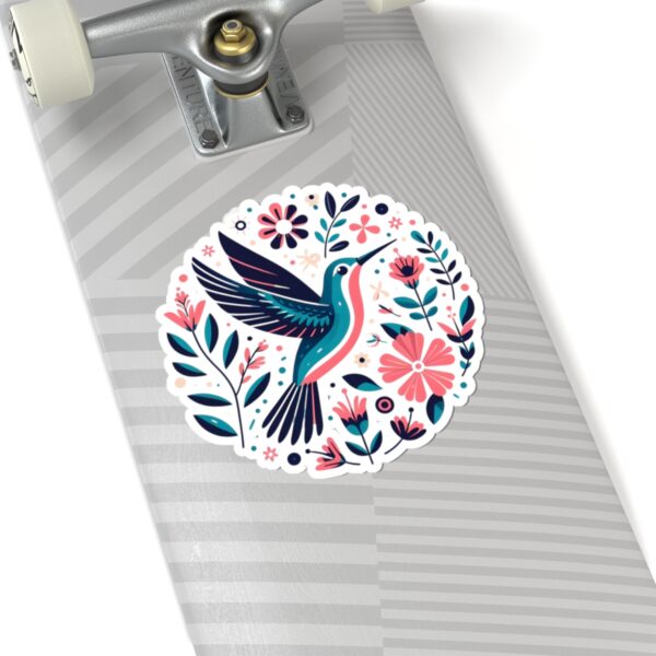 Vibrant Hummingbird Kiss-Cut Stickers | Floral Decor, Laptop Stickers, Nature Aesthetic, Cute Gifts, Scrapbooking