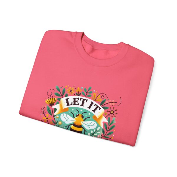 Let It Bee Floral Design - Nature-Inspired Bee and Flowers Art Unisex Heavy Blend™ Crewneck Sweatshirt