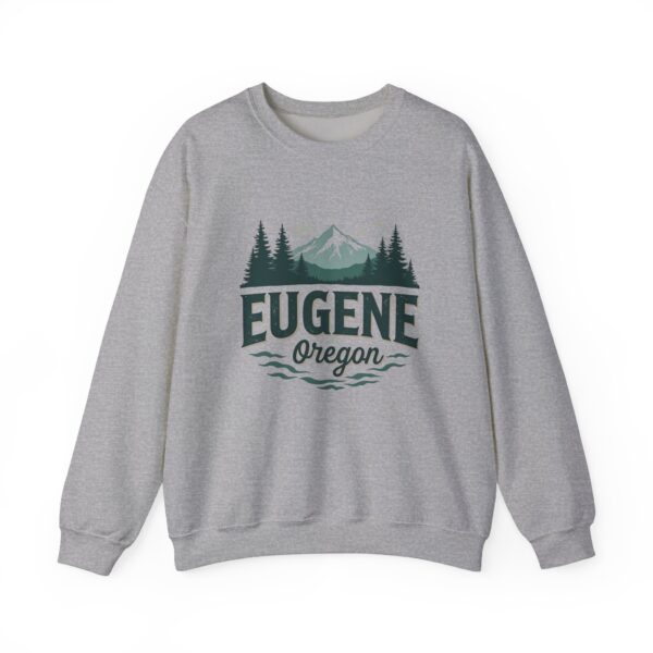 Eugene Oregon: College Town Vibes, Outdoor Adventure Nature Unisex Heavy Blend™ Crewneck Sweatshirt