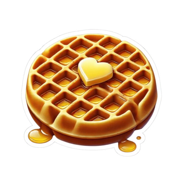 Adorable Waffle Butter Syrup Kiss-Cut Stickers, Perfect for Laptops, Water Bottles, Scrapbooking, Fun Gifts, Foodie Decor