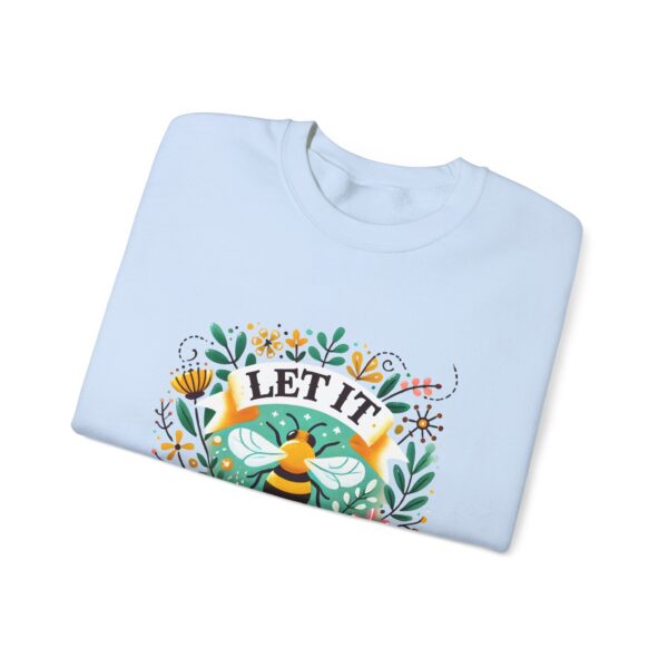 Let It Bee Floral Design - Nature-Inspired Bee and Flowers Art Unisex Heavy Blend™ Crewneck Sweatshirt