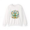 Let It Bee Floral Design - Nature-Inspired Bee and Flowers Art Unisex Heavy Blend™ Crewneck Sweatshirt