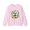 Let It Bee Floral Design - Nature-Inspired Bee and Flowers Art Unisex Heavy Blend™ Crewneck Sweatshirt