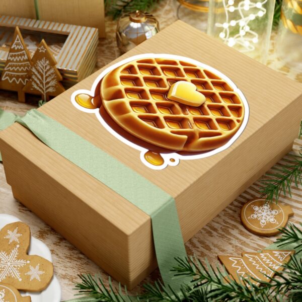 Adorable Waffle Butter Syrup Kiss-Cut Stickers, Perfect for Laptops, Water Bottles, Scrapbooking, Fun Gifts, Foodie Decor