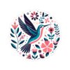 Vibrant Hummingbird Kiss-Cut Stickers | Floral Decor, Laptop Stickers, Nature Aesthetic, Cute Gifts, Scrapbooking