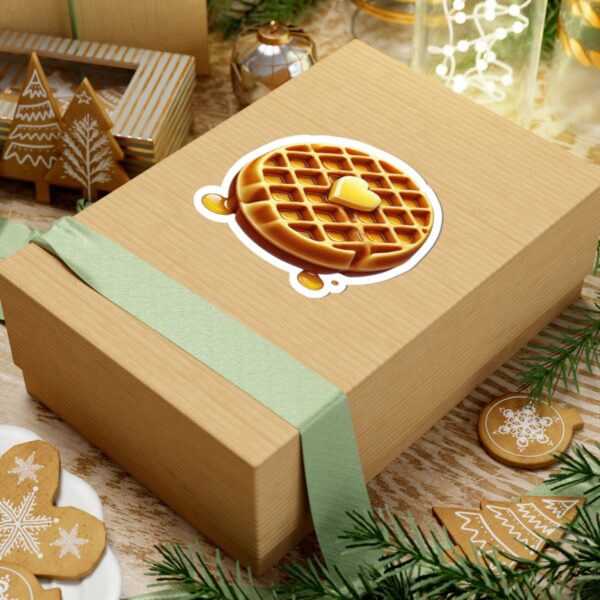 Adorable Waffle Butter Syrup Kiss-Cut Stickers, Perfect for Laptops, Water Bottles, Scrapbooking, Fun Gifts, Foodie Decor