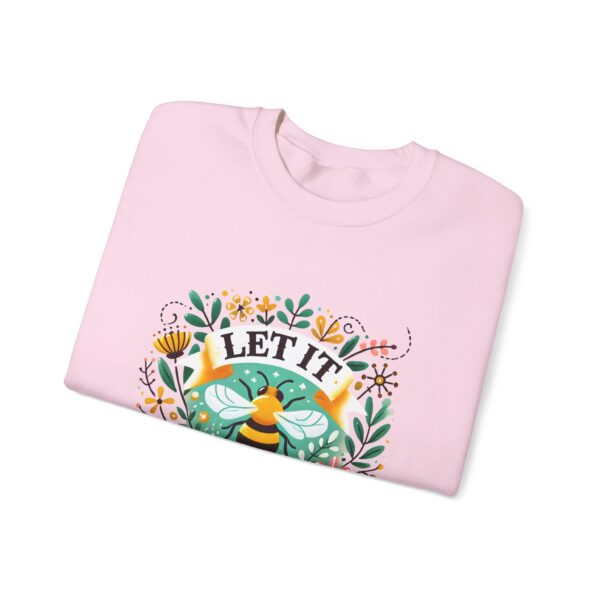 Let It Bee Floral Design - Nature-Inspired Bee and Flowers Art Unisex Heavy Blend™ Crewneck Sweatshirt