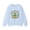 Let It Bee Floral Design - Nature-Inspired Bee and Flowers Art Unisex Heavy Blend™ Crewneck Sweatshirt