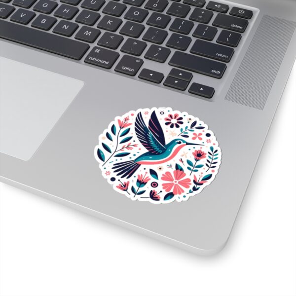Vibrant Hummingbird Kiss-Cut Stickers | Floral Decor, Laptop Stickers, Nature Aesthetic, Cute Gifts, Scrapbooking