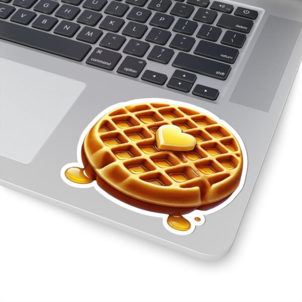 Adorable Waffle Butter Syrup Kiss-Cut Stickers, Perfect for Laptops, Water Bottles, Scrapbooking, Fun Gifts, Foodie Decor