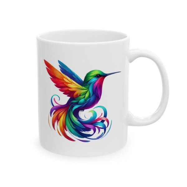 Colorful Hummingbird Ceramic Mug, Perfect for Gifts, Morning Coffee, Tea Lover, Birdwatchers, Artistic Design