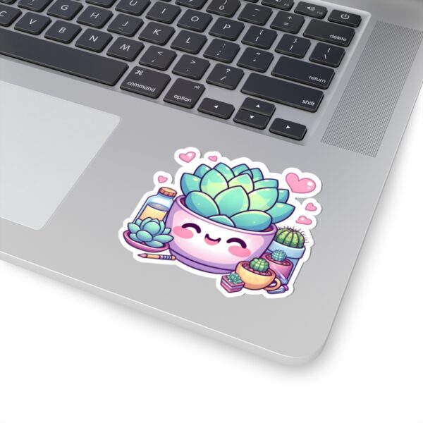 Cute Succulent Kiss-Cut Stickers for Plant Lovers - Perfect for Laptops, Journals, and Gifts