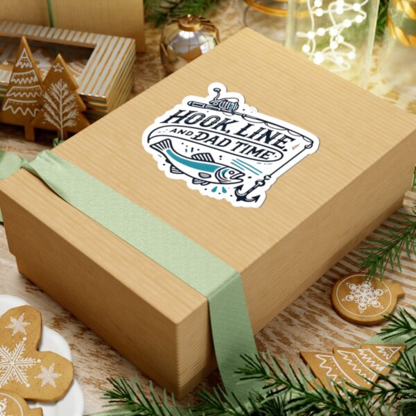 Hook Line Dad Time Stickers - Perfect for Fishing Lovers & Dads