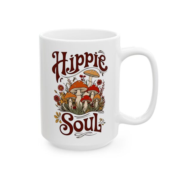 Hippie Soul Mushrooms: Psychedelic Boho Nature Ceramic Mug, (11oz, 15oz)
