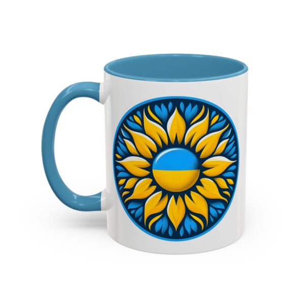 Coffee Mug, Ukraine Flag Sunflower Design, Patriotic Tea Cup, Floral Ceramic Gift, Ukrainian Pride Drinkware, 11oz, 15oz