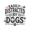 Easily Distracted by Dogs Stickers - Fun Pet Lover Decals