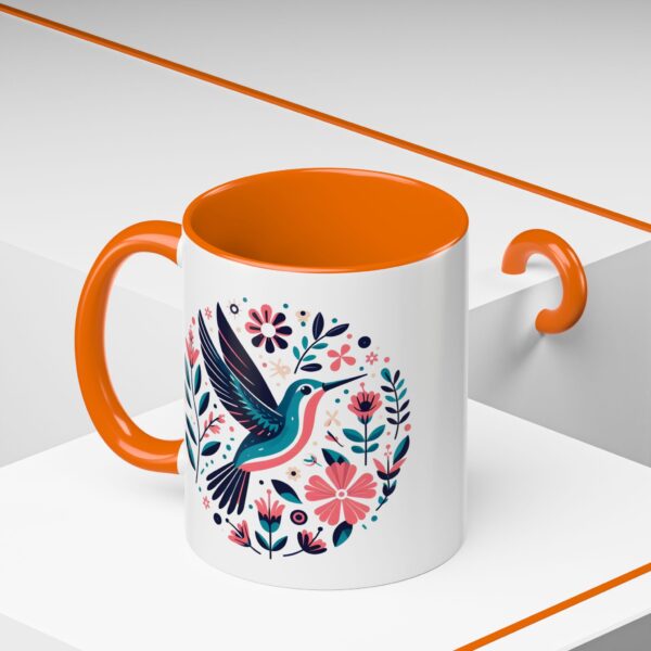Vibrant Floral Hummingbird Coffee Mug | Perfect for Nature Lovers, Floral Decor, Tea Mug, Spring Celebrations