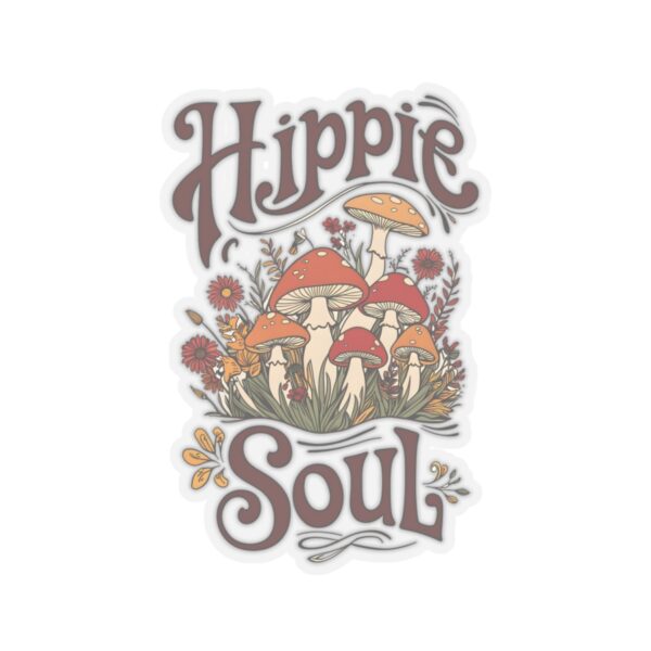 Hippie Soul Mushrooms Sticker – Trippy Boho Psychedelic Vinyl Decal for Laptops, Water Bottles & More