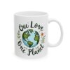 Eco-Friendly Ceramic Mug - One Planet Design, Sustainable Gift, Coffee Cup, Earth Lover Mug, Nature Inspired