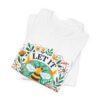 Let It Bee Floral Design - Nature-Inspired Bee and Flowers Art Unisex Jersey Short Sleeve Tee