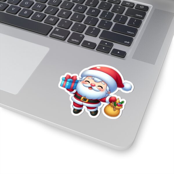 Cheerful Santa Kiss-Cut Stickers for Holiday Cheer