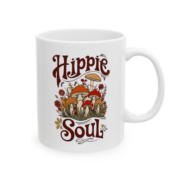 Hippie Soul Mushrooms: Psychedelic Boho Nature Ceramic Mug, (11oz, 15oz)