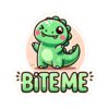 Cute Dinosaur 'Bite Me' Kiss-Cut Stickers