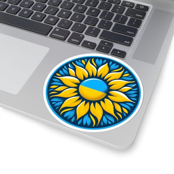 Vibrant Ukrainian Sunflower Kiss-Cut Stickers | Perfect for Laptops & Water Bottles