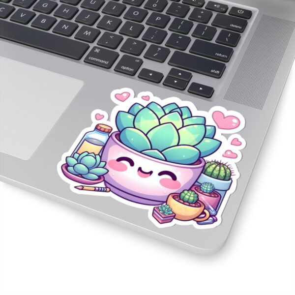 Cute Succulent Kiss-Cut Stickers for Plant Lovers - Perfect for Laptops, Journals, and Gifts