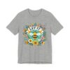 Let It Bee Floral Design - Nature-Inspired Bee and Flowers Art Unisex Jersey Short Sleeve Tee