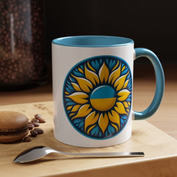 Coffee Mug, Ukraine Flag Sunflower Design, Patriotic Tea Cup, Floral Ceramic Gift, Ukrainian Pride Drinkware, 11oz, 15oz