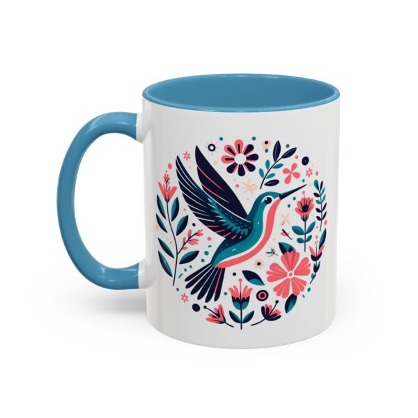 Vibrant Floral Hummingbird Coffee Mug | Perfect for Nature Lovers, Floral Decor, Tea Mug, Spring Celebrations