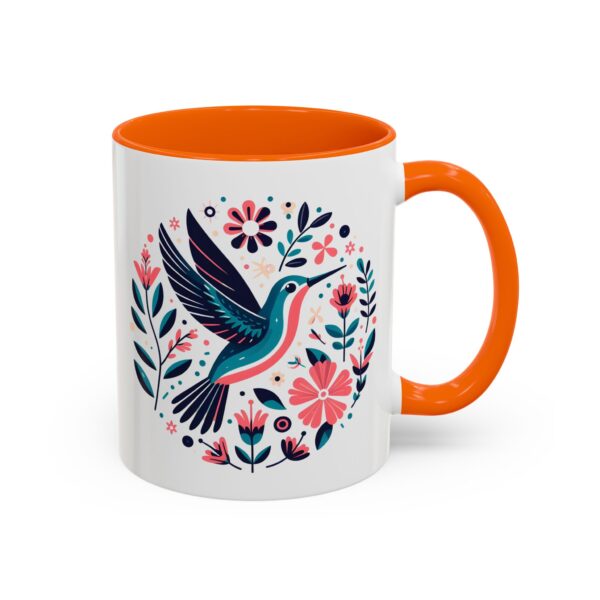 Vibrant Floral Hummingbird Coffee Mug | Perfect for Nature Lovers, Floral Decor, Tea Mug, Spring Celebrations