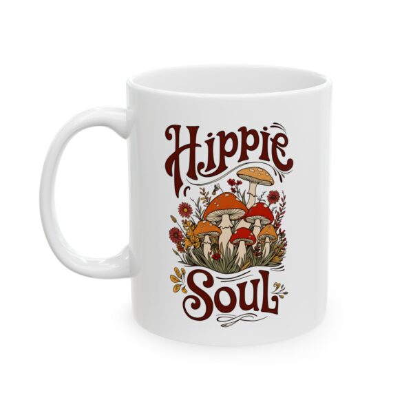 Hippie Soul Mushrooms: Psychedelic Boho Nature Ceramic Mug, (11oz, 15oz)