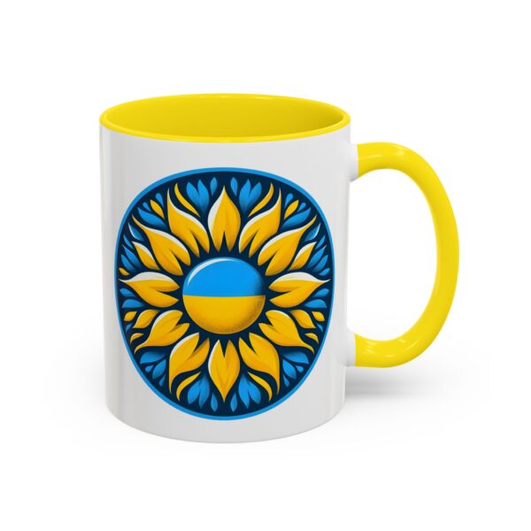 Coffee Mug, Ukraine Flag Sunflower Design, Patriotic Tea Cup, Floral Ceramic Gift, Ukrainian Pride Drinkware, 11oz, 15oz