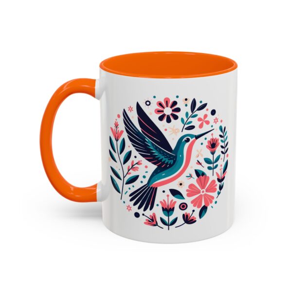 Vibrant Floral Hummingbird Coffee Mug | Perfect for Nature Lovers, Floral Decor, Tea Mug, Spring Celebrations