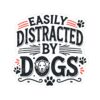 Easily Distracted by Dogs Stickers - Fun Pet Lover Decals