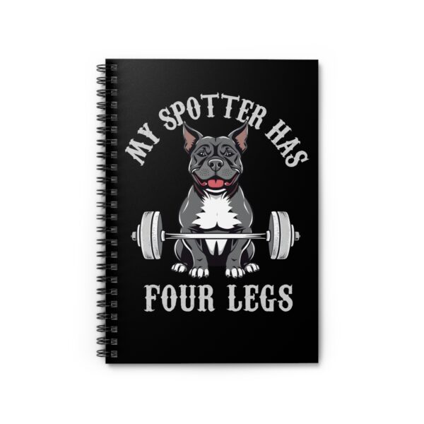 Gym Dog My Spotter Has Four Legs Pitbull Notebook – A Fun Workout Companion