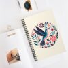 Vibrant Floral Hummingbird Notebook, Eco-friendly Journal, Perfect Gifts for Writers, Artists, and Students