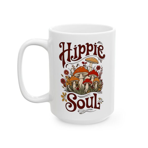 Hippie Soul Mushrooms: Psychedelic Boho Nature Ceramic Mug, (11oz, 15oz)