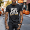 Funny Gym Shirt for Fitness Lovers – Will Lift for Carbs Tee