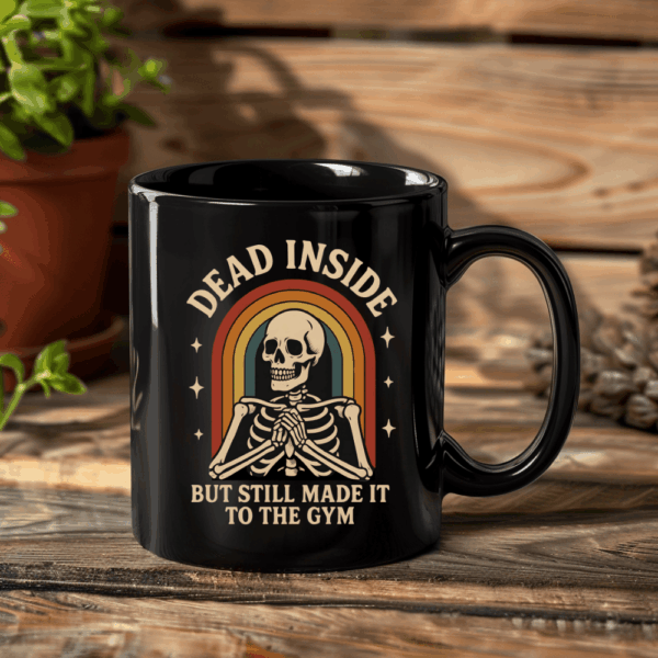Funny Gym Mug for Fitness Lovers with a Dark Sense of Humor