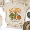Eat Your Veggies Retro Shirt | Cute Vegan Tee | Vintage Vegetable Graphic