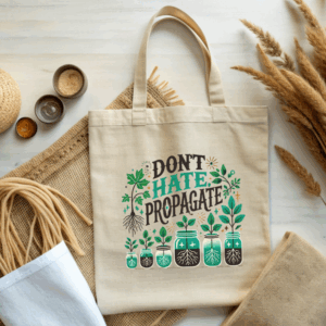Plant Lover Canvas Tote Bag - Cute Gift for Gardening Plant Mom Dad