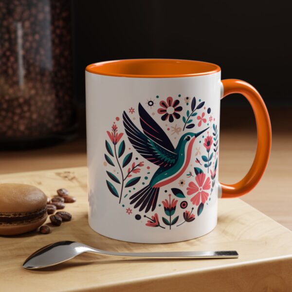 Vibrant Floral Hummingbird Coffee Mug | Perfect for Nature Lovers, Floral Decor, Tea Mug, Spring Celebrations