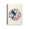 Vibrant Floral Hummingbird Notebook, Eco-friendly Journal, Perfect Gifts for Writers, Artists, and Students