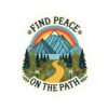 Find Peace Kiss-Cut Sticker - Nature Inspired, Outdoor Vibe, Perfect for Travel and Self-Care