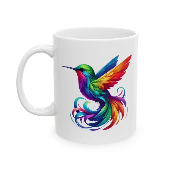 Colorful Hummingbird Ceramic Mug, Perfect for Gifts, Morning Coffee, Tea Lover, Birdwatchers, Artistic Design